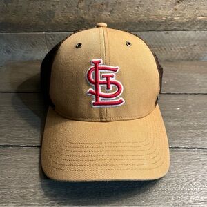 St. Louis Cardinals Carhartt x '47 Trucker Adjustable Snapback Hat Cap Dad MLB